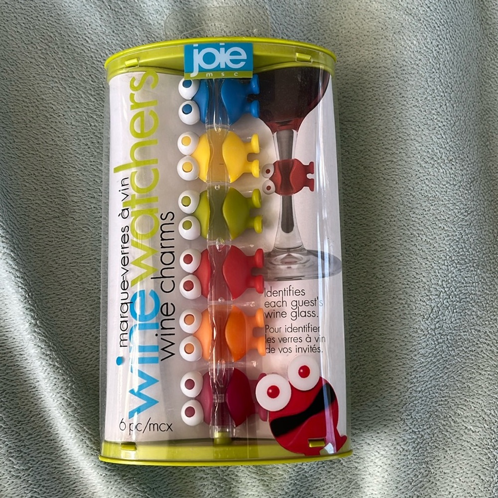 Joie Wine Watchers Wine Glass Charms, New in Box